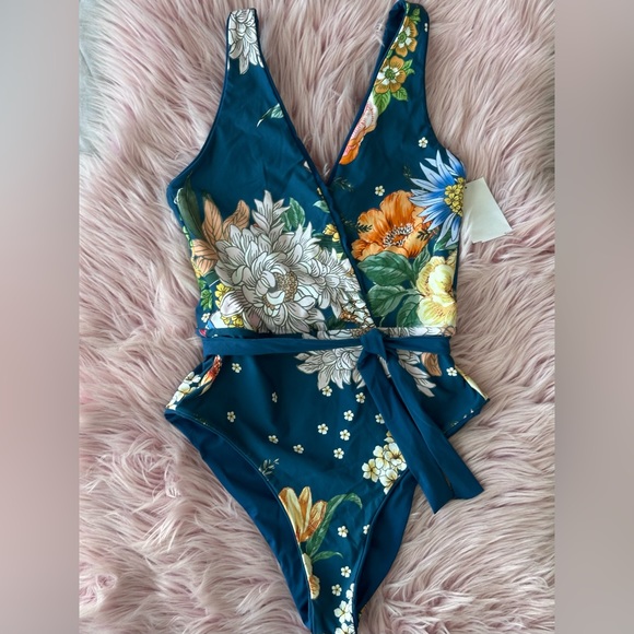 NWOT Maaji Bluejay Serenne Plunge One Piece Fashion Size L $165 - Picture 5 of 5